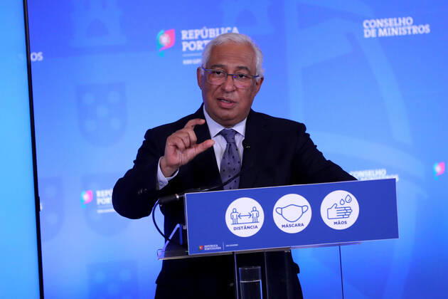 March 11, 2021, Lisbon, Portugal: Portuguese Prime Minister Antonio Costa holds a press conference to announce the plan to ease COVID-19 coronavirus restrictions at the Ajuda Palace in Lisbon, Portugal on March 11, 2021. Lisbon Portugal - ZUMAf123 20210311_zap_f123_003 Copyright: xPedroxFiuzax