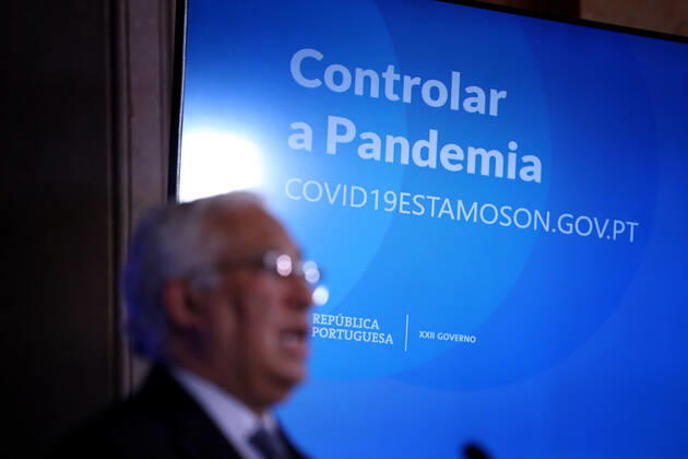 March 11, 2021, Lisbon, Portugal: Portuguese Prime Minister Antonio Costa holds a press conference to announce the plan to ease COVID-19 coronavirus restrictions at the Ajuda Palace in Lisbon, Portugal on March 11, 2021. Lisbon Portugal - ZUMAf123 20210311_zap_f123_006 Copyright: xPedroxFiuzax