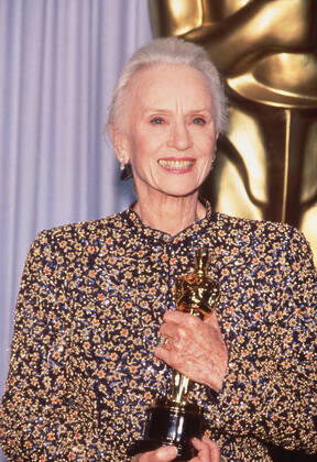 OSCARS. Beste Hauptdarstellerin. Preisträgerinnen 1981-1990 LOS ANGELES - MARCH 26: Actress Jessica Tandy attending 62nd Annual Academy Awards on March 26, 1990 at the Dorothy Chandler Pavilion in Los Angeles Copyright: xRalphxDominguez MediaPunchx