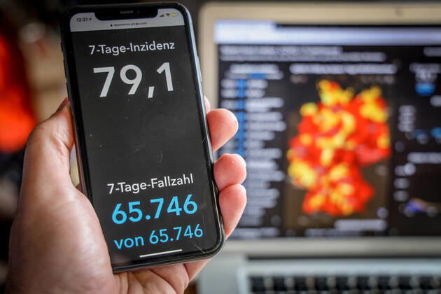 Coronavirus in Deutschland - Covid-19-Dashboard des Robert Koch-Institut 14.03.2021: Robert Koch-Institut: 7-Tage-Inzidenz 79,1. 7-Tage-Fallzahl 65.746.