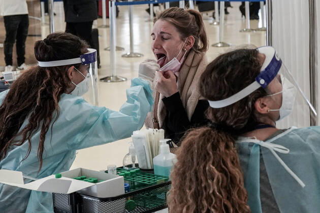 March 14, 2021, Lod, Israel: All incoming travelers at Tel AvivÃ¢â‚¬â ¢s Ben Gurion International Airport are tested for COVID-19 and home quarantine requirement is maintained as government decides to allow a daily quota of 3,000 Israelis to arrive from any destination amid decreasing infection and transmission rates and ahead of national elections for parliament scheduled for 23rd March, 2021. IsraelÃ¢â‚¬â ¢s gateways have been largely closed since 25th January, 2021 and there are estimates of tens of thousands of Israelis still stranded abroad struggling to return for the elections. Lod Israel - ZUMAa126 20210314_zap_a126_013 Copyright: xNirxAlonx