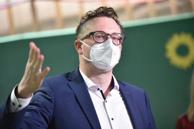 Landtagswahlen 2021 Baden Württemberg Wahlveranstaltung im Landtag von Baden-Württemberg in der Landeshauptstadt Stuttgart. Andreas Schwarz, Fraktionsvorsitzender Grüne. Stuttgart Landtag von Baden-Württemberg Baden-Württemberg Germany Copyright: xLeifxPiechowskix