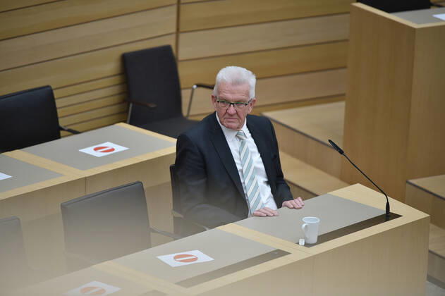 Landtagswahlen 2021 Baden Württemberg Wahlveranstaltung im Landtag von Baden-Württemberg in der Landeshauptstadt Stuttgart. LPK im Plenarsaal. Stuttgart Landtag von Baden-Württemberg Baden-Württemberg Germany Copyright: xLeifxPiechowskix