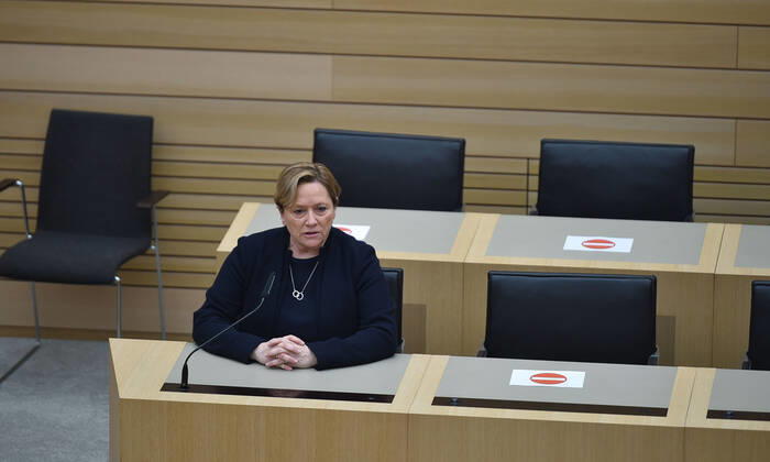 Landtagswahlen 2021 Baden Württemberg Wahlveranstaltung im Landtag von Baden-Württemberg in der Landeshauptstadt Stuttgart. LPK im Plenarsaal. Stuttgart Landtag von Baden-Württemberg Baden-Württemberg Germany Copyright: xLeifxPiechowskix