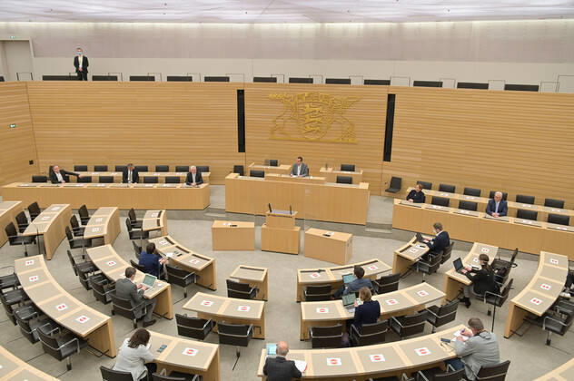 Landtagswahlen 2021 Baden Württemberg Wahlveranstaltung im Landtag von Baden-Württemberg in der Landeshauptstadt Stuttgart. Beginn der LPK. Stuttgart Landtag von Baden-Württemberg Baden-Württemberg Germany Copyright: xLeifxPiechowskix