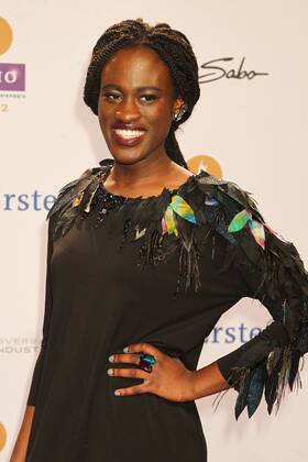Ivy Quainoo beim Echo 2012 dem Deutschen Musikpreis auf dem Roten Teppich vor der Verleihung in der Messe Berlin. Copyright: xEventpressxHerrmannx