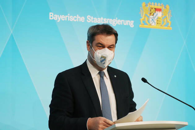 Pressekonferenz von Ministerpräsident Dr. Markus Söder, Soeder im Prinz-Carl-Palais Ministerpräsident Dr. Markus Söder, Soeder, München Bayern Deutschland Prinz-Carl-Palais