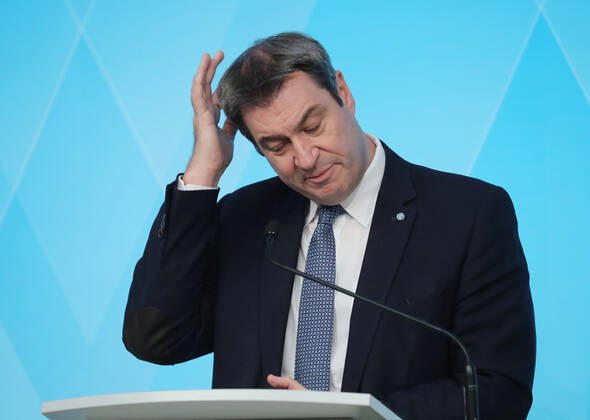 Pressekonferenz von Ministerpräsident Dr. Markus Söder, Soeder im Prinz-Carl-Palais Ministerpräsident Dr. Markus Söder, Soeder, München Bayern Deutschland Prinz-Carl-Palais