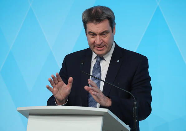 Pressekonferenz von Ministerpräsident Dr. Markus Söder, Soeder im Prinz-Carl-Palais Ministerpräsident Dr. Markus Söder, Soeder, München Bayern Deutschland Prinz-Carl-Palais