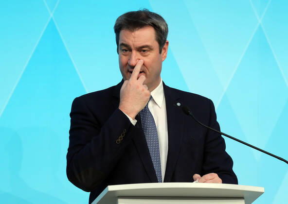Coronavirus in Bayern, Pressekonferenz von Markus Söder zum Thema Corona Maßnahmen ,