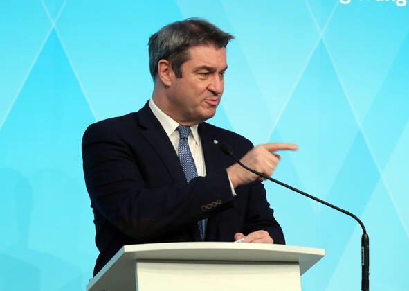 Coronavirus in Bayern, Pressekonferenz von Markus Söder zum Thema Corona Maßnahmen ,