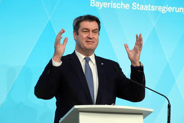 Coronavirus in Bayern, Pressekonferenz von Markus Söder zum Thema Corona Maßnahmen ,