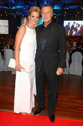 Franziska van Almsick mit Juergen B. Harder beim - 44. Ball des Sports 2014 - in den Rhein-Main-Hallen in Wiesbaden Copyright: xEventpressxHerrmannx