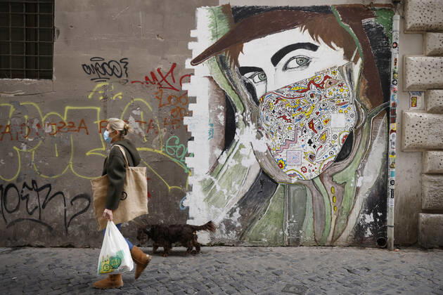 News Bilder des Tages Rome, 17 March 2021. Empty streets and squares during the lockdown to combat the Covid-19 epidemic. In the photo Trastevere Editorial Usage Only  Copyright: xVincenzoxLivierix xIPAx