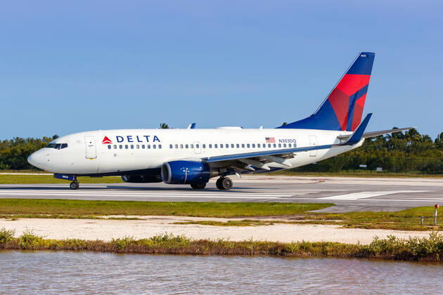 Atlanta, Vereinigte Staaten, 4 April 2019: Ein Boeing 737-700 Flugzeug der Delta Air Lines mit dem Kennzeichen N303DQ auf dem Flughafen Key West (EYW) in den Vereinigten Staaten