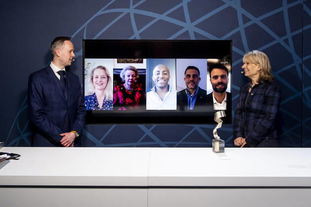17-03-2021 Award Princess Beatrix and Princess Mabel during the virtual presention of the 7th Prince Friso Engineering Award. Engineers who distinguish themselves in expertise, innovative capacity, social impact and entrepreneurship are eligible for the annual Prince Friso Engineering Award. Â  Copyright: xPPEx