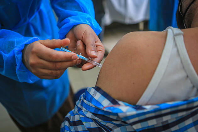 March 17, 2021, Gaza City, The Gaza Strip, Palestine: A shot of the Sputnik V Covid-19 vaccine is prepared to be administered at the Ministry of Health Sabha Al Harazeen clinic, in Al Shejaeiya neighborhood, in the east of Gaza City, 17 March 2021. The Palestinian Authority received on 17 March around 60,000 coronavirus vaccine doses as a first shipment through the COVAX initiative. People start to receive doses of Russia s Sputnik V COVID-19 coronavirus vaccine in the Ministry of Health clinics and United Nations Relief and Works Agency for Palestine Refugees (UNRWA) s clinics. Gaza City Palestine - ZUMAq100 20210317_zaa_q100_005 Copyright: xAbedxAlrahmanxAlkahloutx