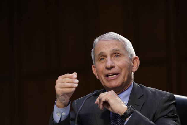 Coronavirus in den USA, Senatsanhörung in Washington Dr. Anthony Fauci, director of the National Institute of Allergy and Infectious Diseases, testifies during a Senate Health, Education, Labor and Pensions Committee hearing on the federal coronavirus response on Capitol Hill in Washington March 18th, 2021. Pool  WAX20210318836 SusanxWalsh