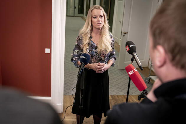 Coronavirus in Dänemark, Minister beraten über Lockerungen der Corona-Maßnahmen Pernille Vermund (NB) ankommer til moede i Statsministeriet om en yderligere genaabning af landet, paa Christiansborg torsdag den 18. marts 2021.. , Copenhagen Denmark Copyright: RitzauxScanpix MadsxClausxRasmussenx cop103 spdk20210318-182941-L