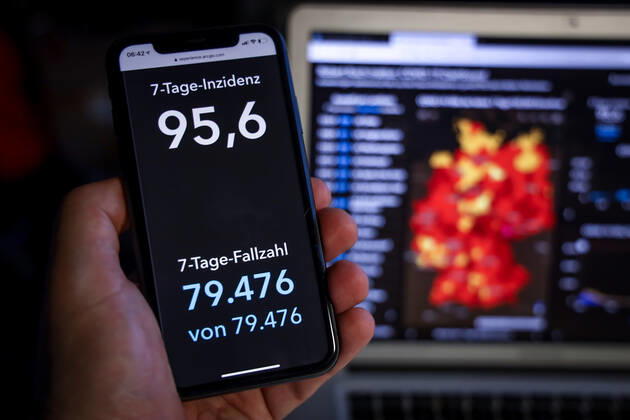 Coronavirus in Deutschland - Covid-19-Dashboard des Robert Koch-Institut 19.03.2021: Robert Koch-Institut: 7-Tage-Inzidenz 95,6. 7-Tage-Fallzahl 79.476.