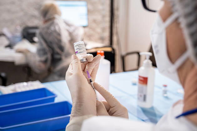 Milan - Astrazeneca vaccine against covid-19. Vaccines to teachers and school staff at the Museum of Science and Technology Editorial Usage Only Copyright: xMarcoxPassarox xIPAx