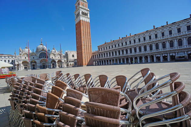 VENICE, LOCKDOWN SECOND SEASON Lockdown second season in Venice, st. Markus Square. Venezia Italy