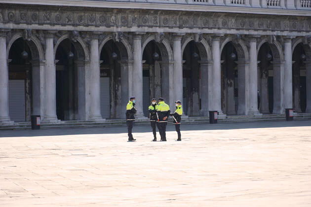 VENICE, LOCKDOWN SECOND SEASON Lockdown second season in Venice, st. Markus Square. Venezia Italy
