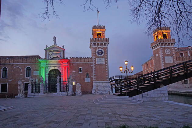 VENICE, LOCKDOWN SECOND SEASON Lockdown second season in Venice, campo Arsenale square. Venezia Italy