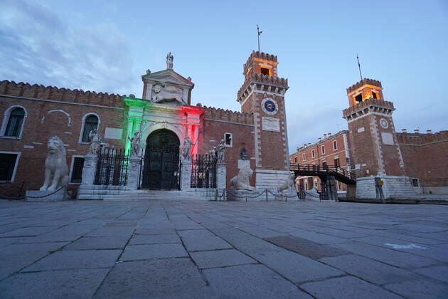 VENICE, LOCKDOWN SECOND SEASON Lockdown second season in Venice, campo Arsenale square. Venezia Italy