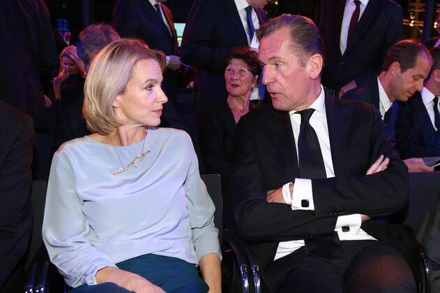 Julia Jaekel und Matthias Doepfner bei der VDZ Publishers Summit und Night 2015 in Berlin dem Kongress der Zeitschriftenverleger. Copyright: xEventpressxRadkex