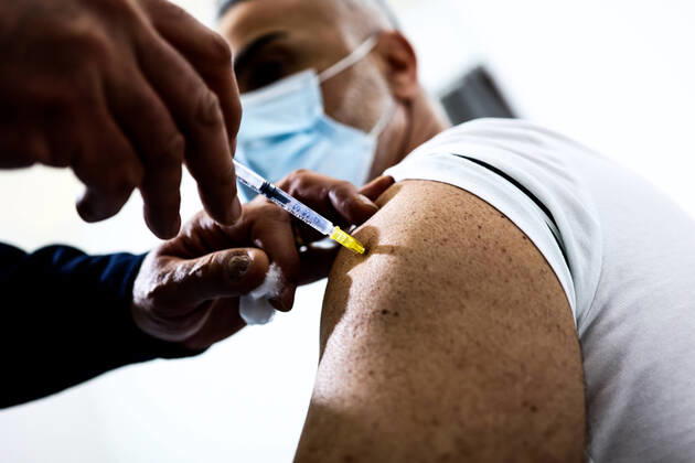 Naples 20-03-2021 maritime station resume vaccinations with Astrazeneca (Newfotosud Alessandro Garofalo) Editorial Usage Only  Copyright: xNapolipressx xIPAx