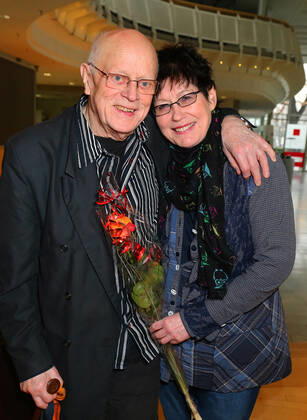 Saengerin Uschi Bruening mit Mann Ernst-Ludwig Petrowsky bei der > Paula < Preisverleihung 2016 an ManfredKrug im IHK Gebaeude in Berlin , des Progress Filmverleih im Rahmen der 66. Internationalen Filmfestspiele 66nd Berlin International Film Festival BERLINALE 2014, La Berlinale - Le 66e festival international du film de Berlin. Copyright: xEventpressxHHHx