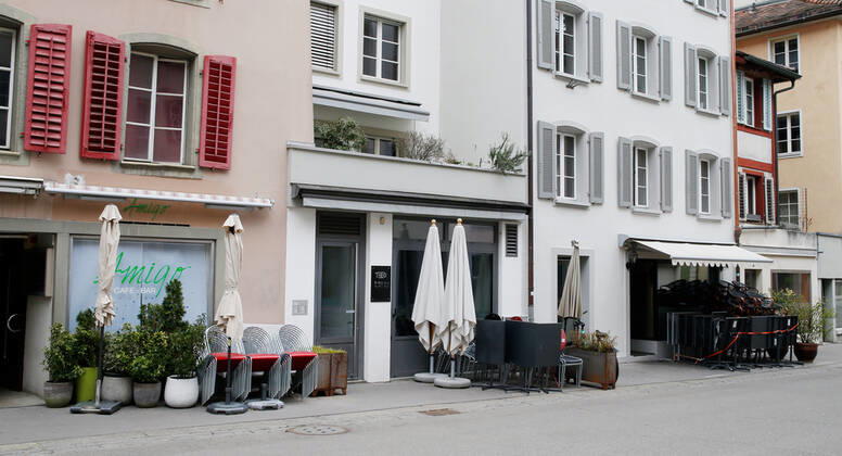Foto Manuel Geisser 22.03.2021 Aarau : Gastrobranche 3 Restaurants nebeneinander geschlossen wegen Coronavirus Altstadt Aarau