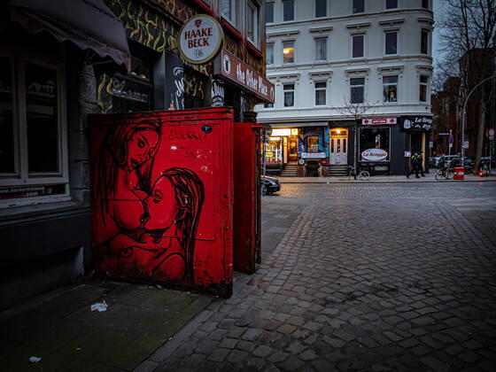 Hamburg St. Pauli; Reeperbahn: die Herbertstraße, März 2021 Hamburg St. Pauli