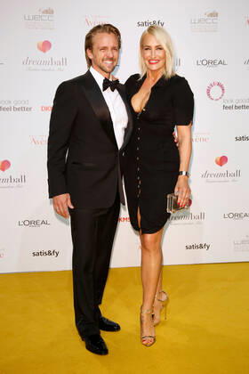 Sarah Conner mit Freund Florian Fischer auf dem Roten Teppich beim Dreamball 2017 im Westhafen Event & Convention Center (WECC) in Berlin. Copyright: xEventpressxGolejewskix