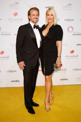 Sarah Conner mit Freund Florian Fischer auf dem Roten Teppich beim Dreamball 2017 im Westhafen Event & Convention Center (WECC) in Berlin. Copyright: xEventpressxGolejewskix