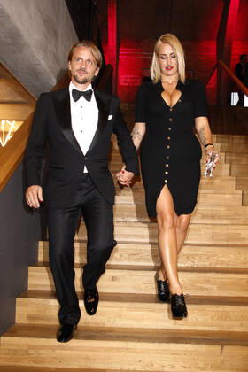 Sarah Connor mit Freund Florian Fischer auf dem Roten Teppich beim Dreamball 2017 im Westhafen Event & Convention Center (WECC) in Berlin. Copyright: xEventpressxGolejewskix