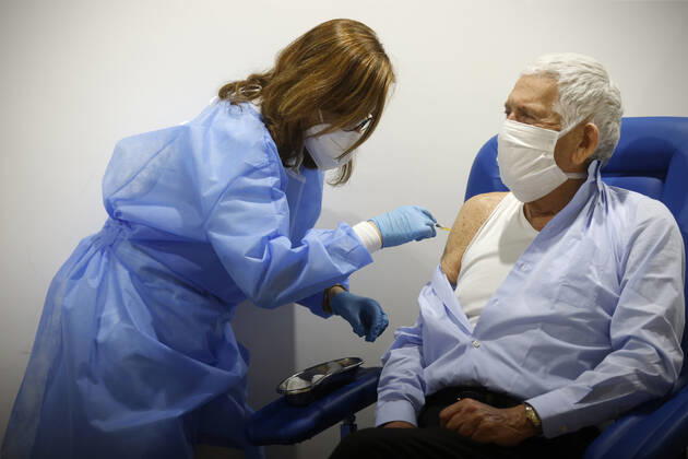 Rome, 23 March 2021. Administration of the vaccine against Covid-19 at the Auditorium Parco della Musica Editorial Usage Only  Copyright: xVincenzoxLivierix xIPAx