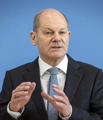 Bundesfinanzminister Olaf Scholz, SPD, in der Bundespressekonferenz. Berlin, 24.03.2021, Berlin Deutschland