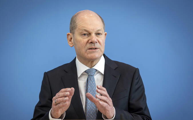 Bundesfinanzminister Olaf Scholz, SPD, in der Bundespressekonferenz. Berlin, 24.03.2021, Berlin Deutschland