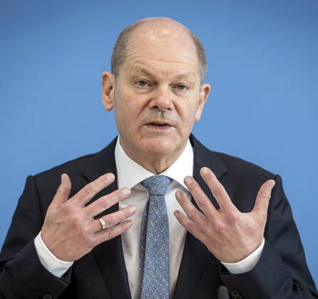 Bundesfinanzminister Olaf Scholz, SPD, in der Bundespressekonferenz. Berlin, 24.03.2021, Berlin Deutschland