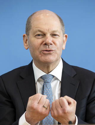 Bundesfinanzminister Olaf Scholz, SPD, in der Bundespressekonferenz. Berlin, 24.03.2021, Berlin Deutschland