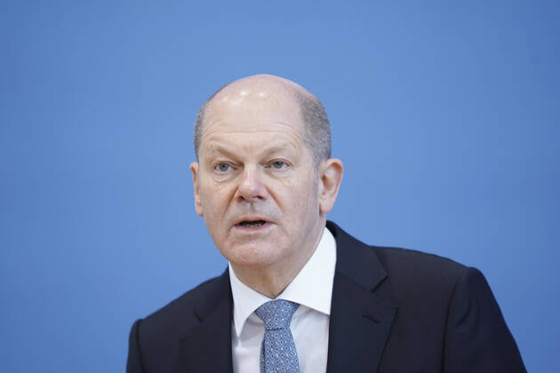 Bundespressekonfereenz, Eckwerte des Bundeshaushalts 2022 und Finanzplan 2025 mit Bundesfinanzminister Scholz Aktuell, 24.03.2021, Berlin, Bundespressekonferenz, Olaf Scholz, der deutsche Finanzminister im Portrait bei der Vorstellung der Eckwerte des Bundeshaushalts 2022 und Finanzplan bis 2025 Berlin Berlin Deutschland