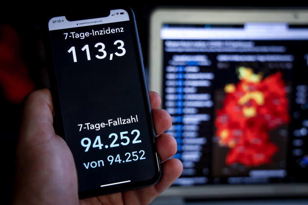 Coronavirus in Deutschland - Covid-19-Dashboard des Robert Koch-Institut 25.03.2021: Robert Koch-Institut: 7-Tage-Inzidenz 113,3. 7-Tage-Fallzahl 94.252.