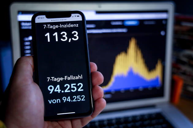 Coronavirus in Deutschland - Covid-19-Dashboard des Robert Koch-Institut 25.03.2021: Robert Koch-Institut: 7-Tage-Inzidenz 113,3. 7-Tage-Fallzahl 94.252.