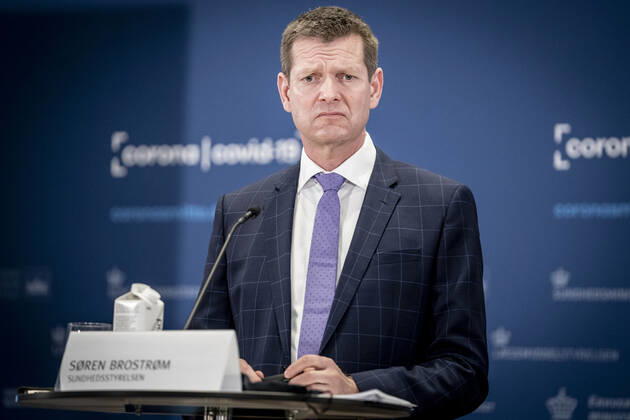 Coronavirus in Dänemark, PK in Kopenhagen zum 14 tägigen AstraZeneca Impfstopp Direktoer for Sundhedsstyrelsen, Soeren Brostroem under pressebriefing om status paa undersoegelse af AstraZeneca vaccinen som har vaeret paa 14 dages pause og det sker i Eigtveds Pakhus i Koebenhavn, torsdag den 25. marts 2021.. , Copenhagen Denmark Copyright: RitzauxScanpix MadsxClausxRasmussenx COP107 spdk20210325-141408-L