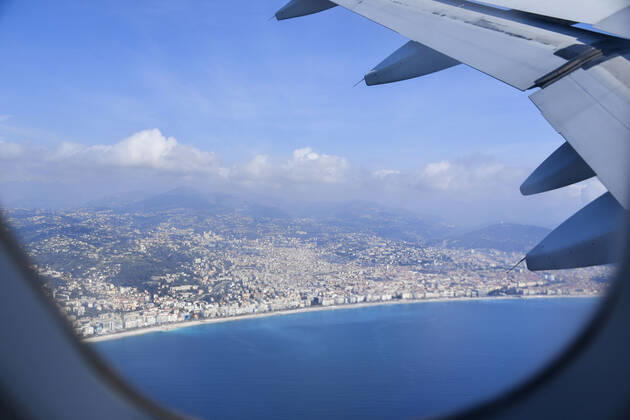 Coronavirus in Frankreich, Eindrücke vom Flughafen in Nizza Decollage de l aeroport de Nice Cote d Azur durant le 3eme Confinement. NEWS : Aeroport Nice Cote d Azur - 3eme Confinement - 25 03 2021 LionelUrman Panoramic 