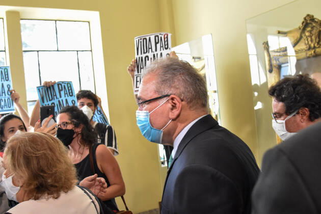 SÃO PAULO, SP - 25.03.2021: VISIT OF THE MINISTER OF HEALTH TO USP IN - Minister of Health, Marcelo Queiroga, visits Incor (Heart Institute), Central Institute of Hospital das Clínicas and USP Medical School building (FMUSP) this Thursday (25), in São Paulo SP. x2046729x  RobertoxCasimiro
