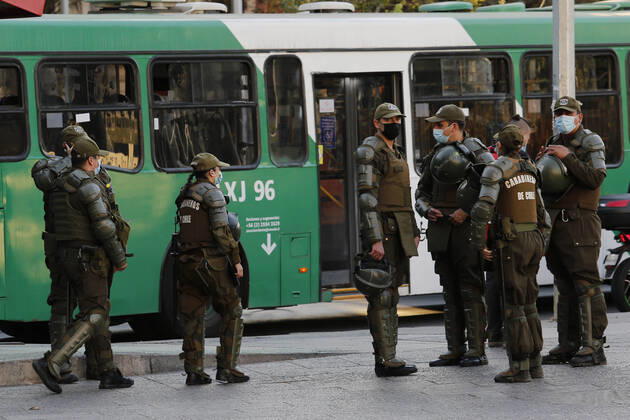 Santiago, 26 March 2021 Plaza Italia without protests before the total quarantine Marcelo Hernandez Atonchile, Santiago Chile Aton 497463  Copyright: MARCELOxHERNANDEZ ATONCHILE