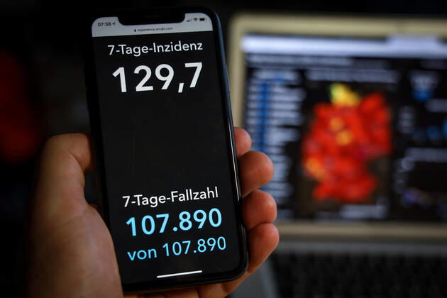 Coronavirus in Deutschland - Covid-19-Dashboard des Robert Koch-Institut 28.03.2021: Robert Koch-Institut: 7-Tage-Inzidenz 129,9. 7-Tage-Fallzahl 107.890.
